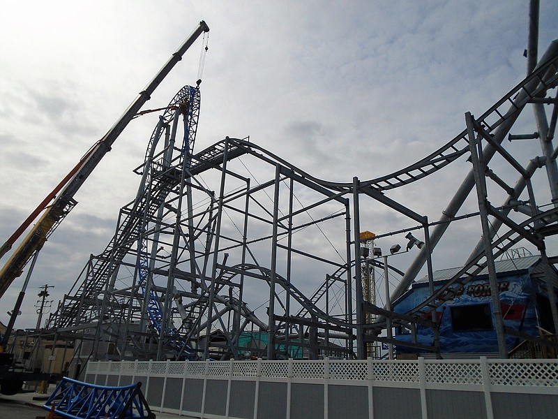 The Gale Force takes riders up 125 feet and then they plummet at a 90 degree angle.