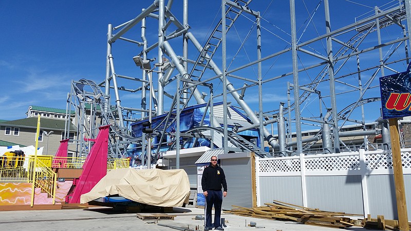 Brian Hartley, vice president of Playland's Castaway Cove, says the coaster will be ready for the public by Memorial Day weekend.