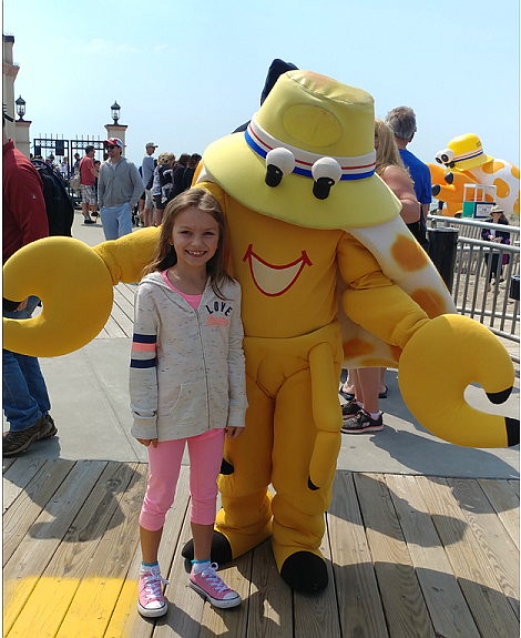 Emily Lewandowski, from Delran, posed with Martin during Saturday's festivities.