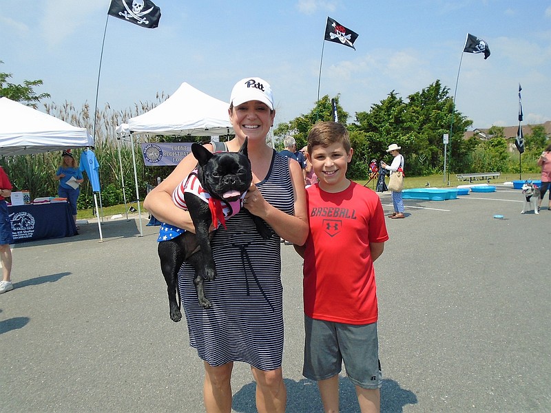 Stephanie and Anthony DeRosa, of Ocean City, bring their French bulldog Lily with them everywhere.