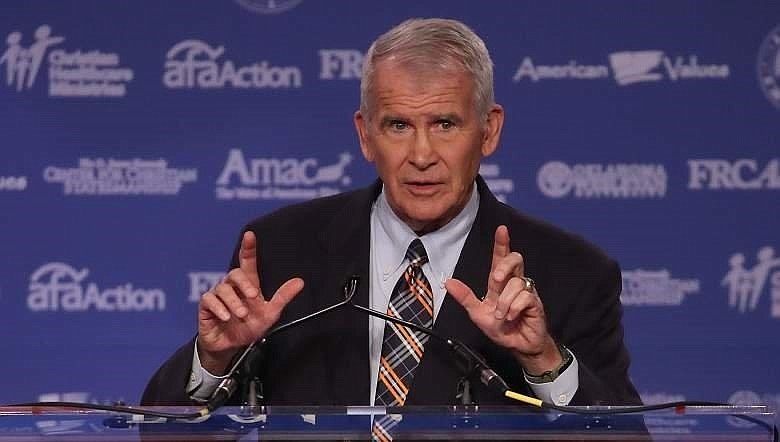 Oliver North's speaking engagement is expected to focus on his spirituality and Christian beliefs. (Courtesy Getty Images)