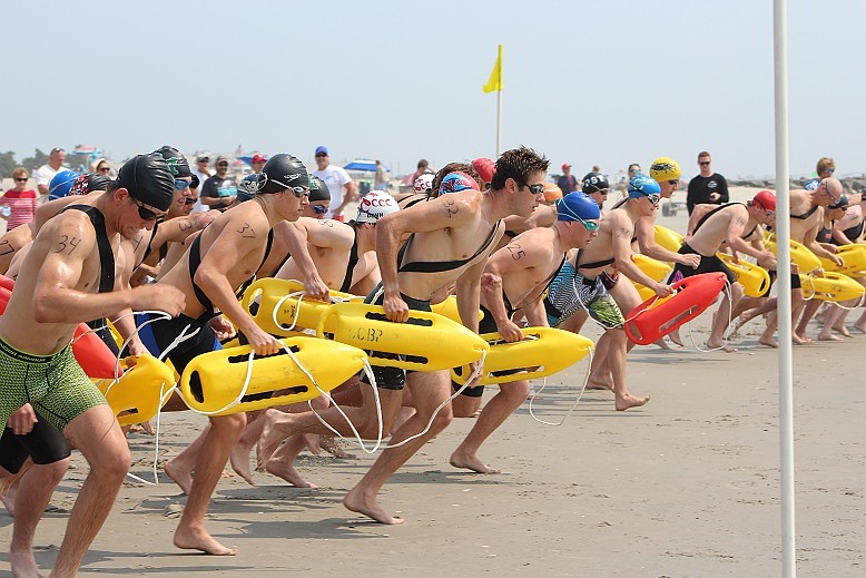 Prospective rookies must compete for limited openings on the Ocean City Beach Patrol, as did this group.