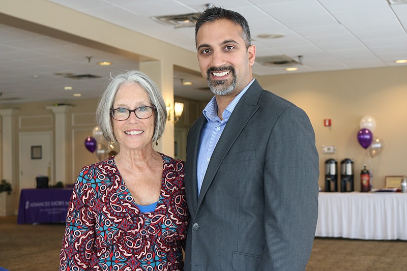 Lee Neuman, of Cape May Court House, attended a seminar Tuesday featuring Dr. Mohit Sood, who performed reconstructive surgery on her after a double mastectomy in 2015.