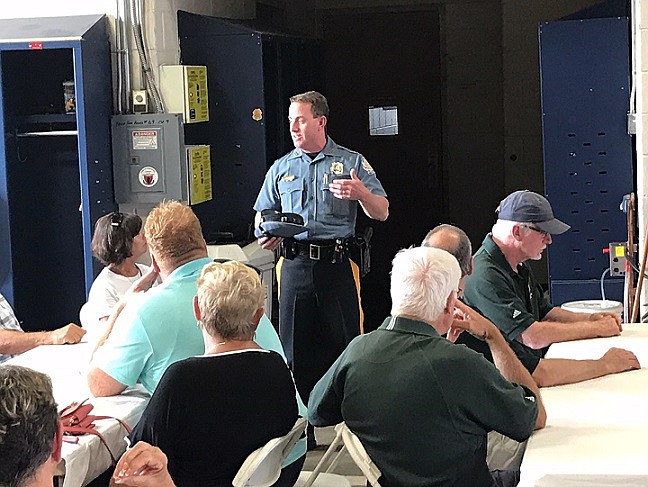 Acting Ocean City Police Chief Jay Prettyman speaks to CERT members.