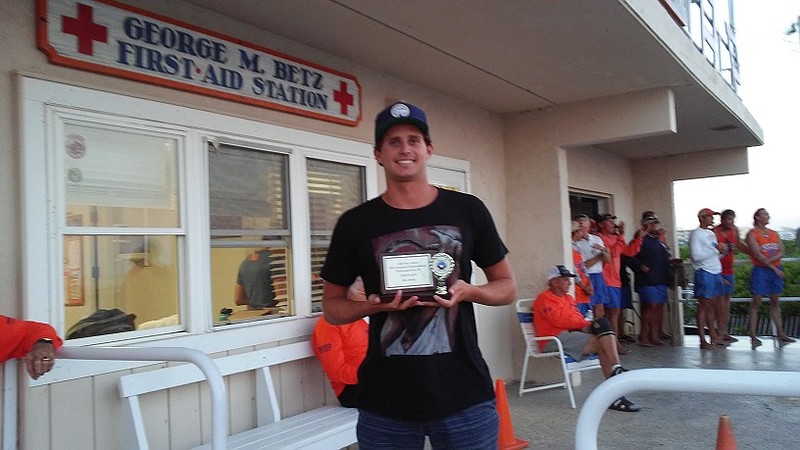 OCBP Frank Brady, 2018 CMC 2nd place Men's' Swimmer.  Photo Credit: Dale Braun