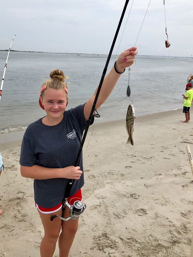 Fishing is good at the Ocean City Fishing Club Boys and Girls Surf Fishing Tournament in 2018. (Courtesy Ocean City Fishing Club)