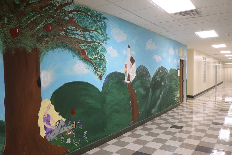 Art is a course offered at Atlantic Christian School. Students created this lovely mural that is the centerpiece of one of the hallways.