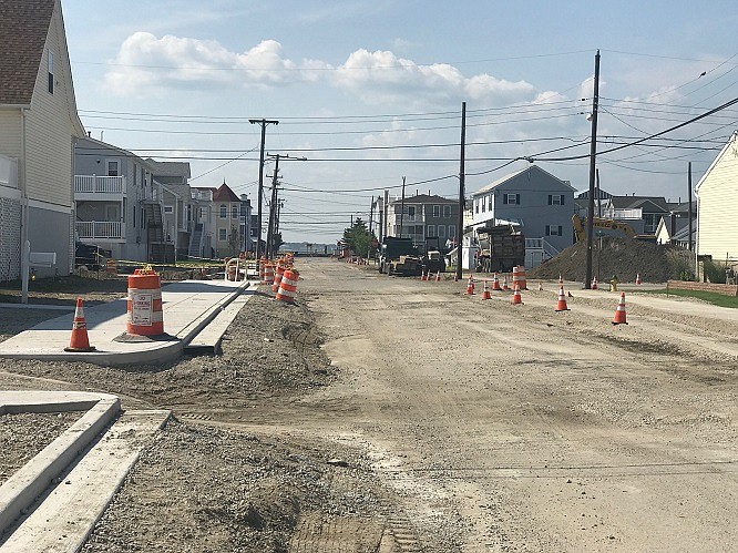 A photo taken earlier in August shows construction work on Third Street.