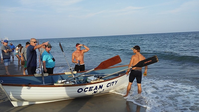 OCBP Hunter DeVine and Sean McCann preparing for the start of the Doubles Row Race.