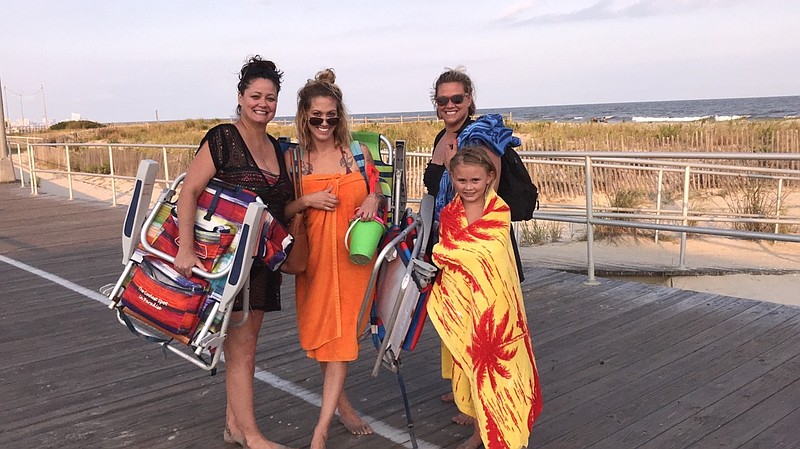 From left, Susan Cambell, Kellie Davis, Jamie Davis and Brynn Buchannon are first-time visitors to Ocean City.