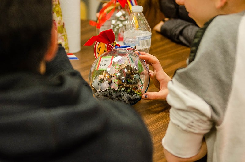 Each ornament has certain special qualities to go with the county the student selected to represent.