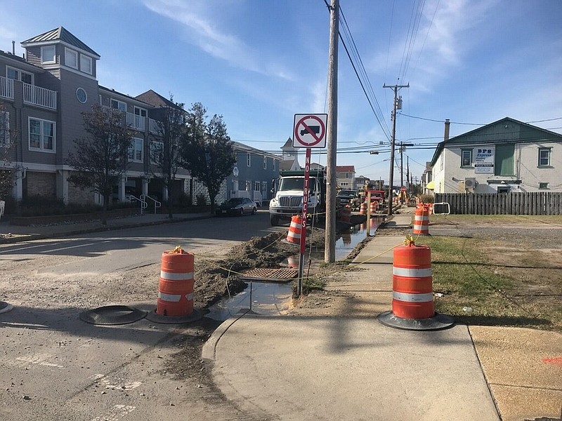 Crews are restoring curbs, gutters and sidewalks as part of the project.