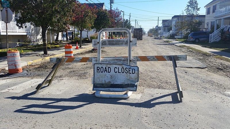 Some road closings and detours are required during the construction work.