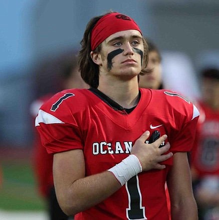 Senior linebacker Travis Stoerrie prior to last week’s Mainland game.