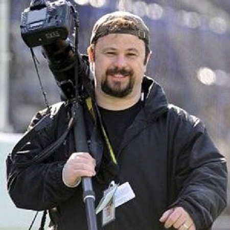 Paul Gillespie, armed and ready for battle in the “War Against Truth.”  (Photo courtesy Capital Gazette)