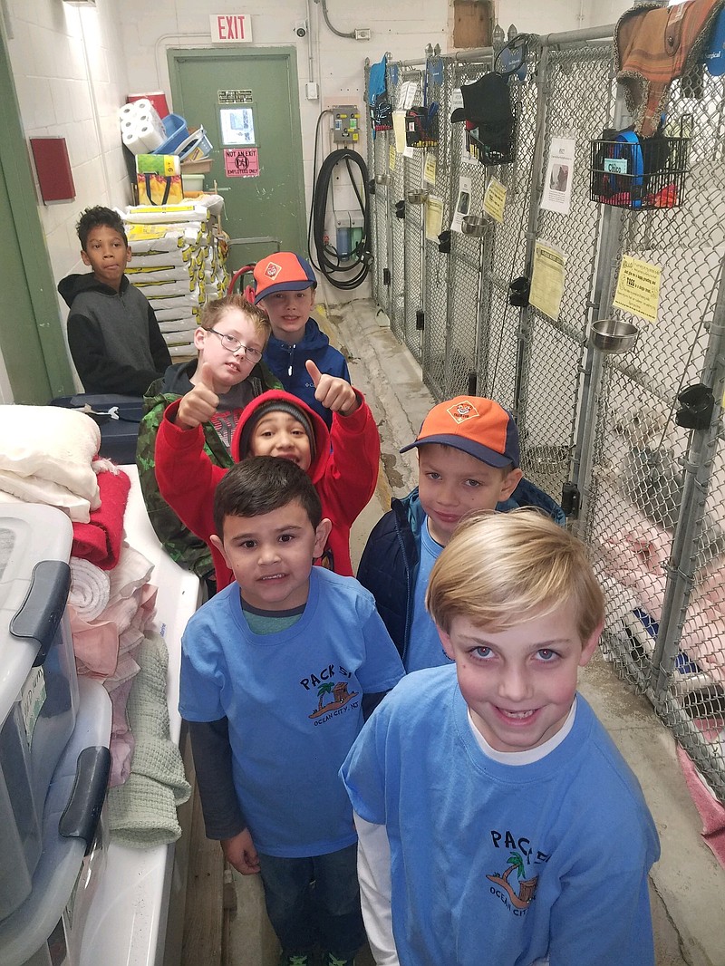 Volunteers Patty Young (pictured) and Wilma Dubil gave members of Pack 51’s Tiger Den a behind-the-scenes tour of the Humane Society.