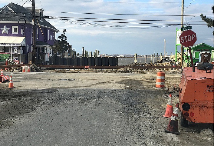 Pictured: 3rd Street and Bay Avenue - New bulkhead in process.