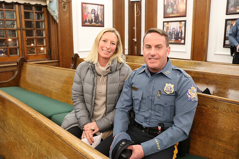 Ocean City Police Chief Jay Prettyman and his  wife, Tiffany.