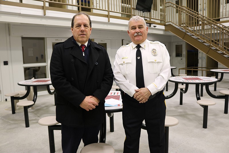 Warden Don Lombardo with Sheriff Bob Nolan.