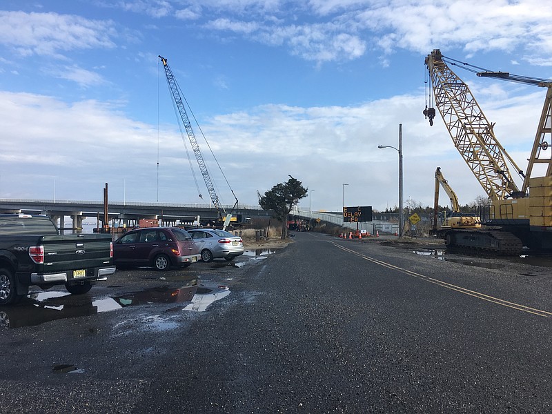 Construction of the new Garden State Parkway bridge is a dead end for bike riders headed south on Route 9 in Somers Point. 