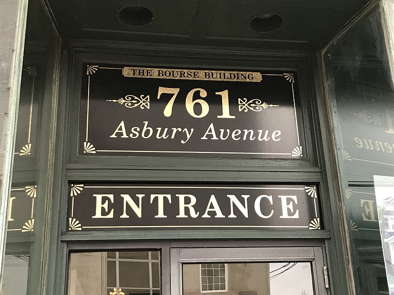 The building’s entrance on 8th Street, just off Asbury Avenue. 