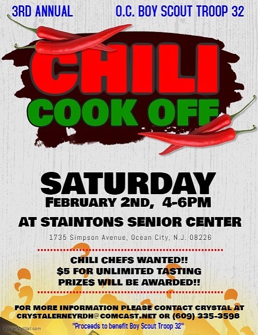 Get ready for some chili this Saturday.