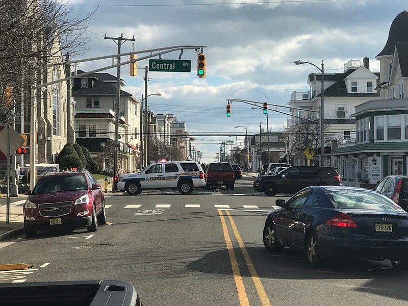 Ocean City police respond to the accident.