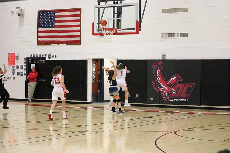 Danielle Donoghue goes to the hoop for a layup.