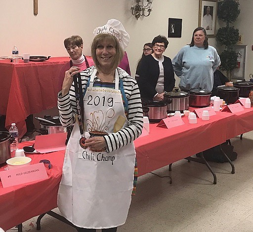 Lucille Worley’s chili was deemed to be the best, earning her the champ’s chapeau.