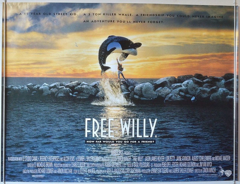 The movie "Free Willy" will be shown Sunday at the library in a free screening.