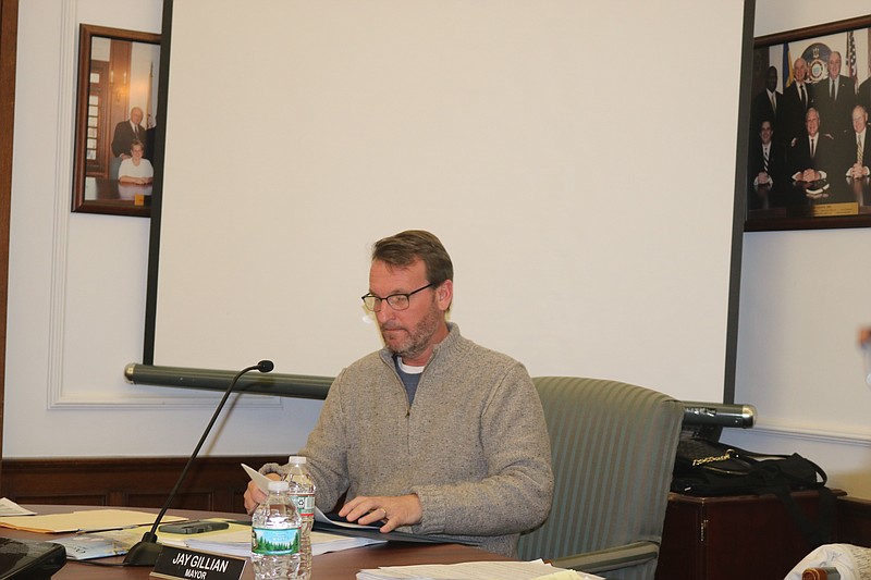 Mayor Jay Gillian reads his 2019 State of the City address.