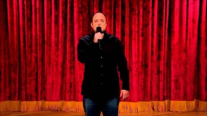 Comedian Brad Trackman performs on The Late Late Show with Craig Ferguson at CBS Studios in Los Angeles. (Photo courtesy of Dean Randazzo Cancer Foundation)