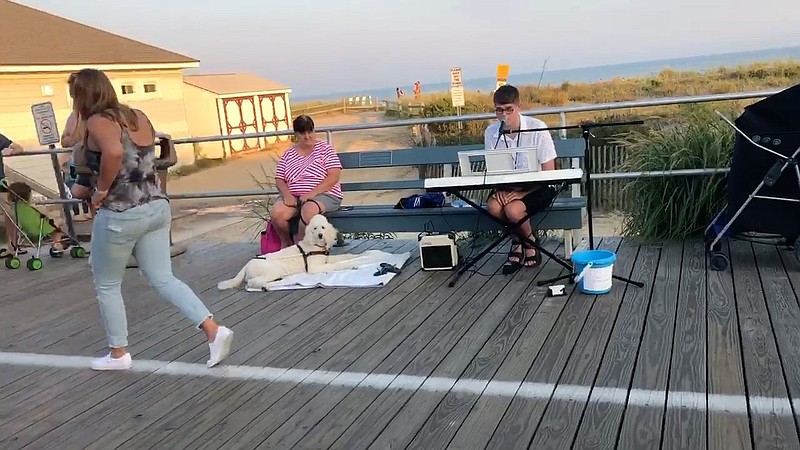 Keyboardist Bryan Woolbert, a musician, singer and songwriter, performs on the Boardwalk. (Courtesy Bryan Woolbert)