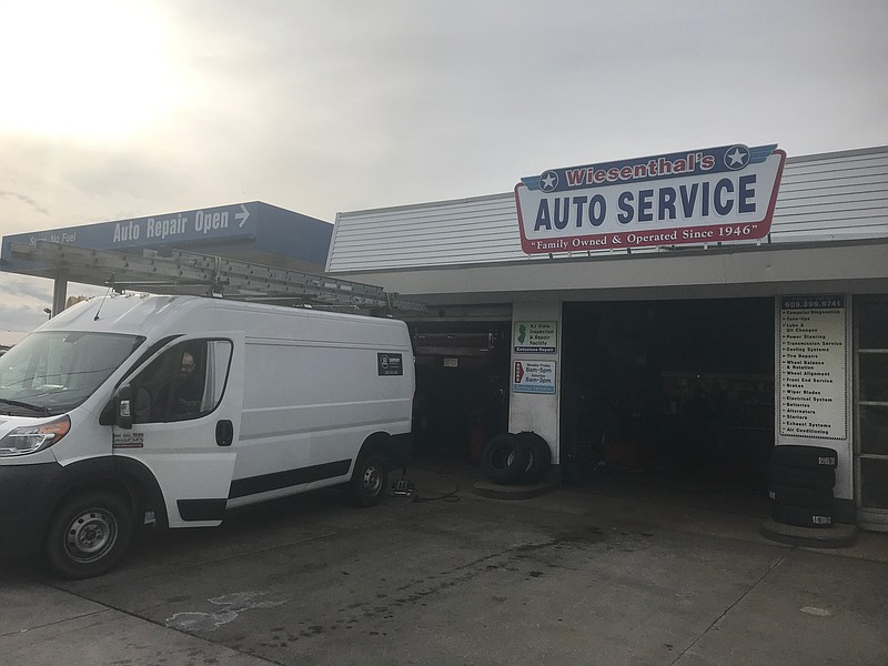 A van parks in front of one of Wiesenthal’s service bays on Wednesday.