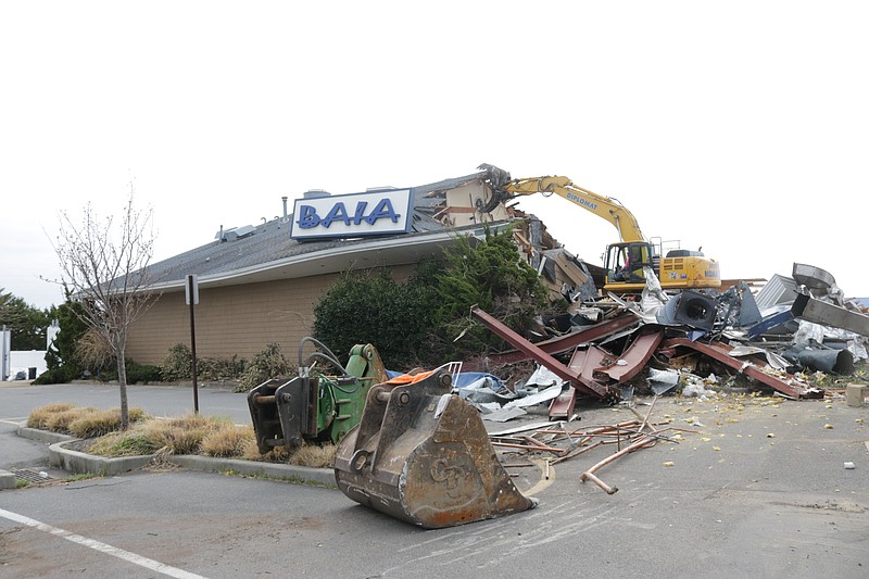 The Baia Restaurant on Bay Avenue in Somers Point is torn down.