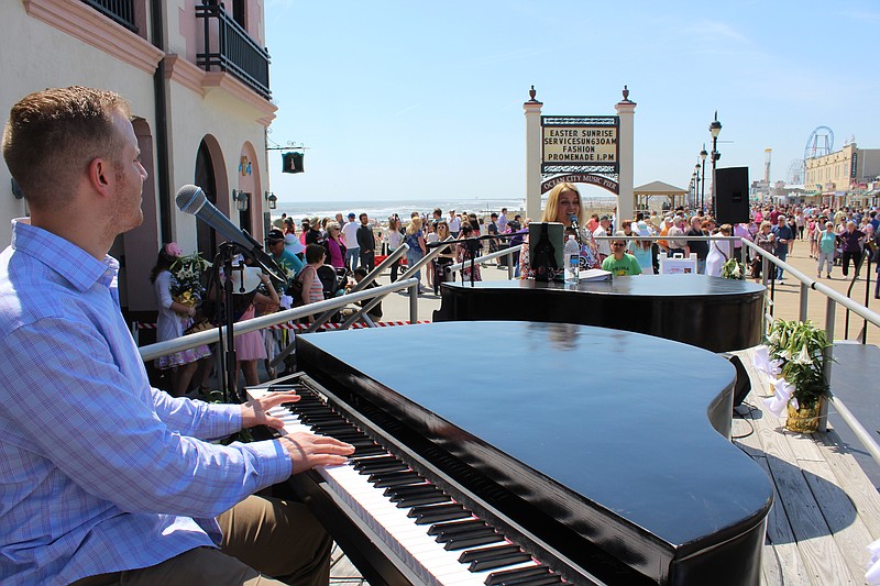 The PHILLY KEYS will perform at the Music Pier to the delight of crowds Sunday, April 21.