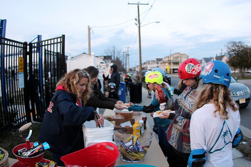 Jen Bowman and the crew from St. Peter’s Church provided food and snacks for the skaters.