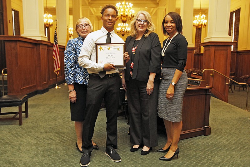 Ocean City High School student Elijah Cochran takes third place in the contest.