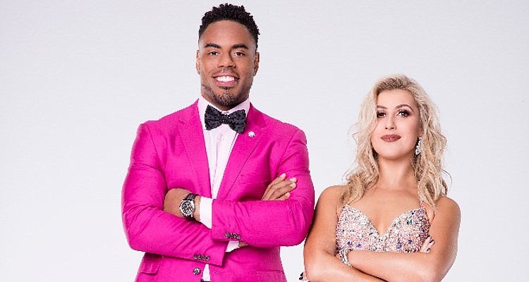 Rashad Jennings, former New York Giants running back, and Emma Slater, 2017 Dancing With the Stars Champions. (Photo Credit: ABC)