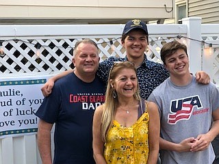 Paul Stryker, 19, of Ocean City, (hat), with family. (Stryker Family)