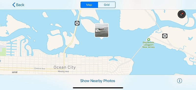 Here is a map designating the location of the boat when Bob Woolery, of Ocean City, discovered it. 