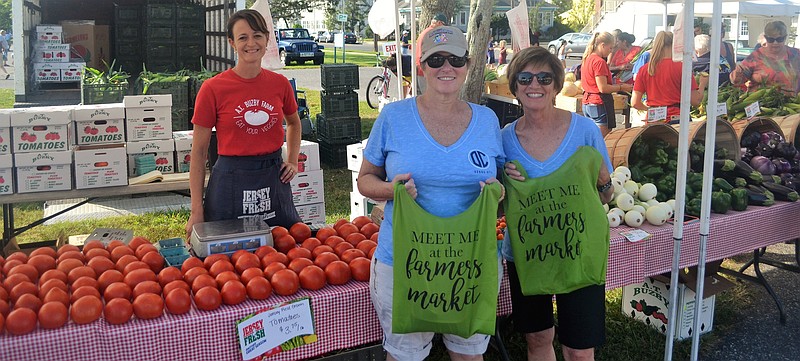 Chamber officials Rose Savastano and Nancy Neal are co-managers of the Farmers and Crafters Market. (Photo courtesy Ocean City Regional Chamber of Commerce) 