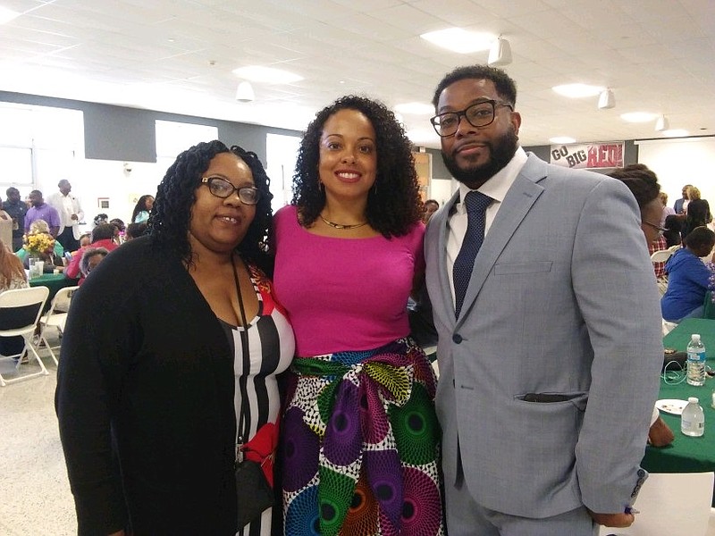 Juneteenth celebration organizers from left, Takiya Wilson, Brittany Battle and Josh Baker.