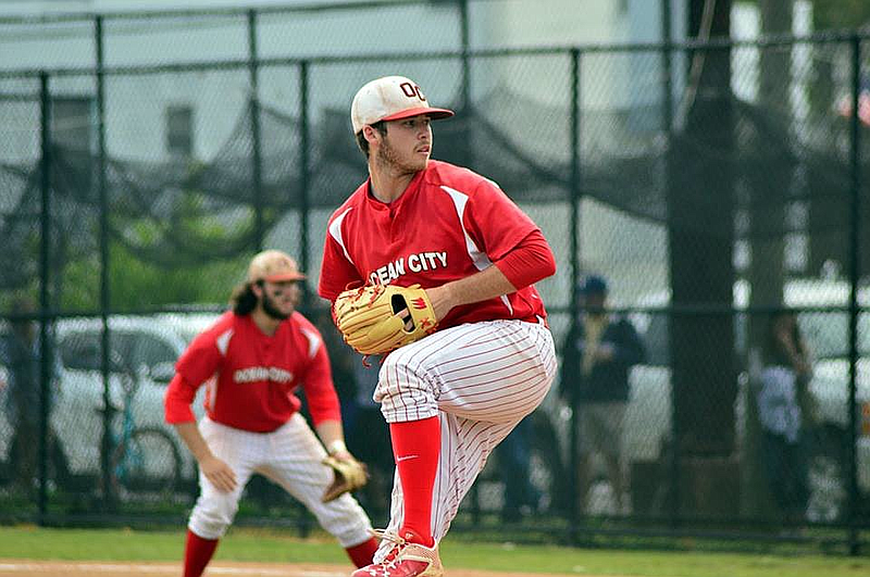 Sean Mooney during his days pitching for Ocean City High School. (Photo courtesy ESPN Radio)