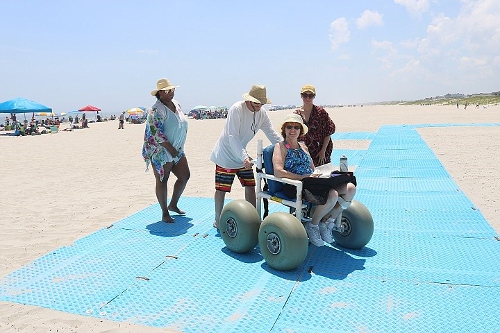 Long beach mats like this one at 34th Street offers convenience and added accessibility. 