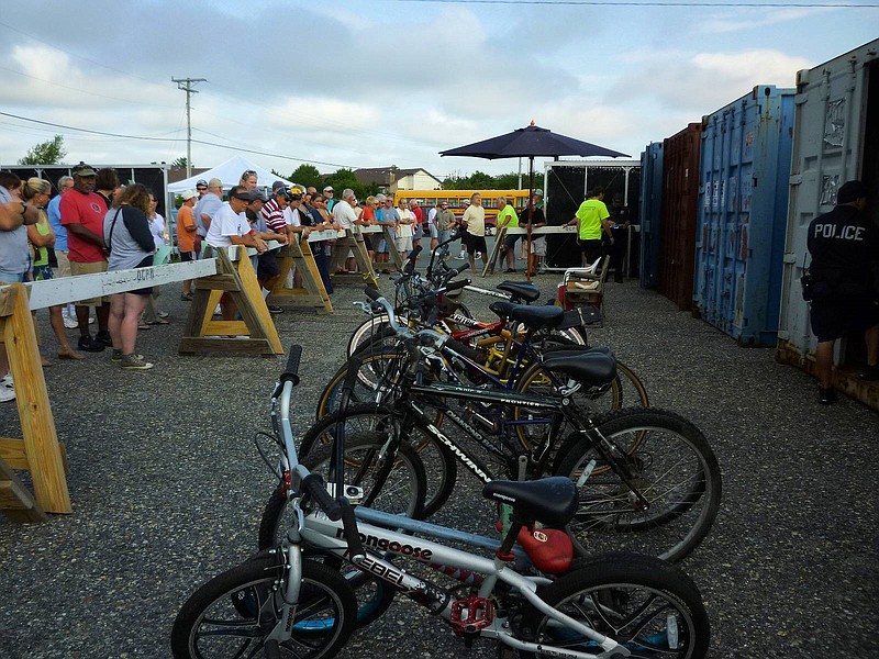 The auction, shown here in 2019, will feature an array of bikes unclaimed or abandoned in Ocean City. (Photo courtesy City of Ocean City)