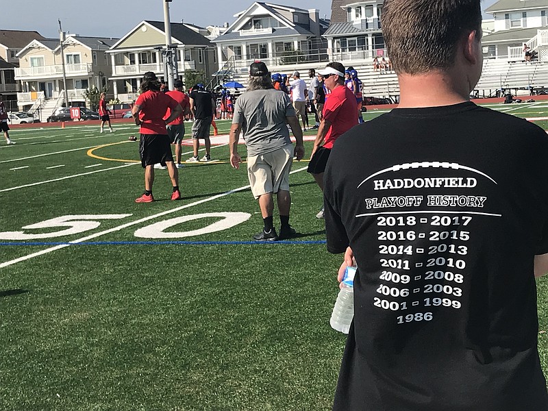 A Haddonfield coach’s T-shirt tells the story of the program’s success.