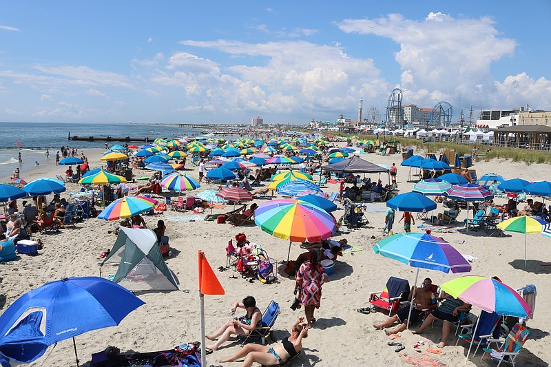 Ocean City's beaches, shown here last August, will have social distancing guidelines to space the crowds apart this summer.