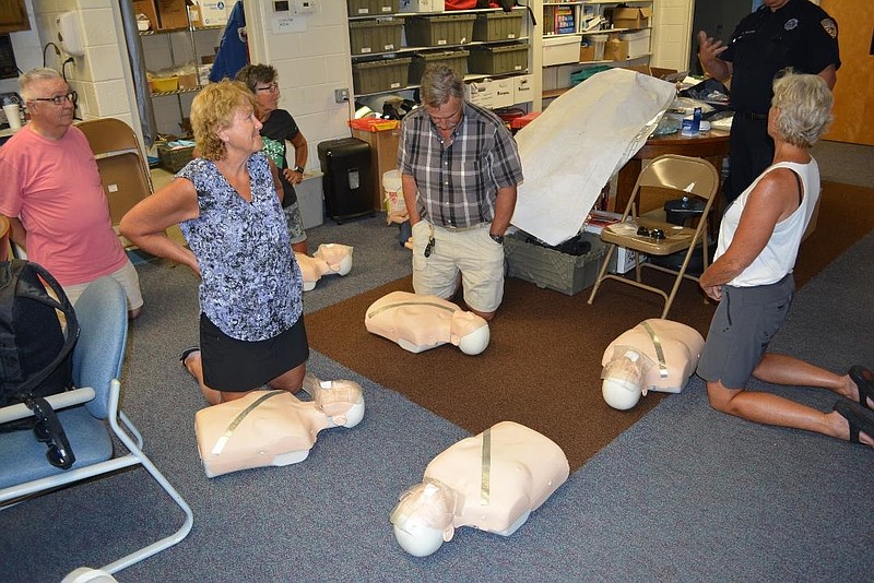 CERT members complete the final step of the online course with a hands-on skills demonstration on July 16, 2019. (Photos courtesy of Jim Pieklo)