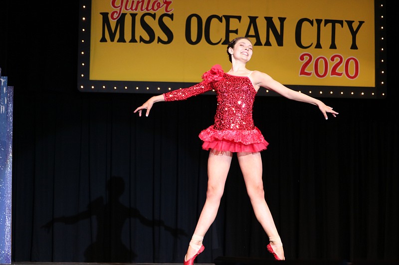 Third Runner Up Charlotte Erickson, winner of the talent portion, performing a ballet/jazz routine.